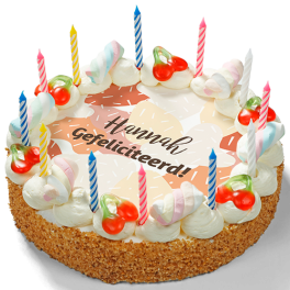 Slagroomtaart "Gefeliciteerd!"