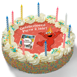 Kinderslagroomtaart "Elmo"