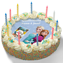 Kinderslagroomtaart "Frozen"