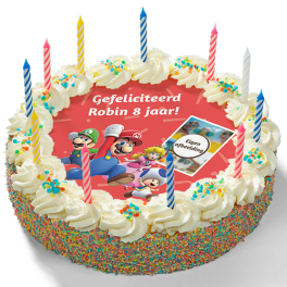 Kinderslagroomtaart "Mario"