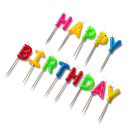 Kaarsjes "Happy Birthday"