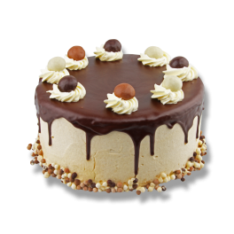 Dripcake Sinterklaas met pure chocoladedrip, speculaas botercrème en chocoladepepernoten